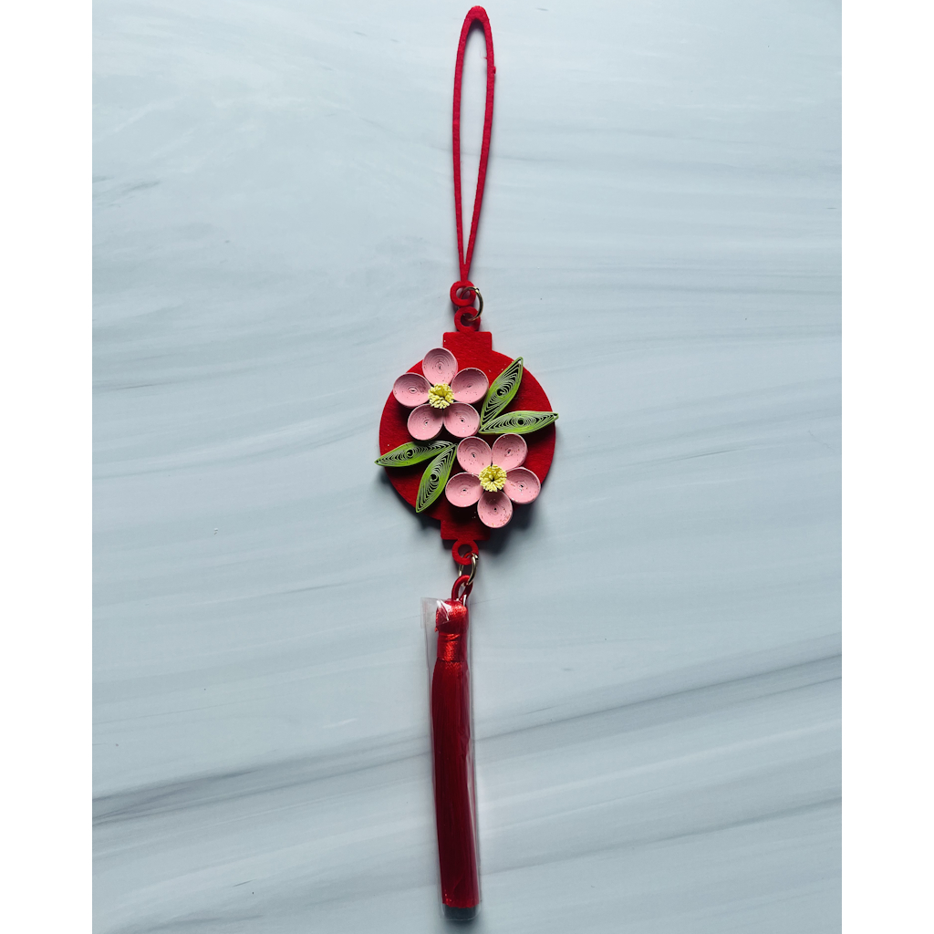 新春捲紙掛飾 - 梅花 (粉紅色)