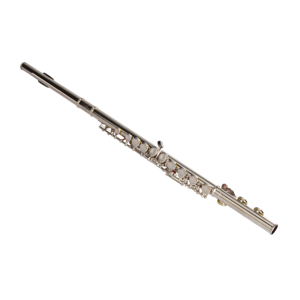 Nickel Plated C Closed Hole Concert Band Flute with E Key